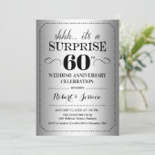 Invitation Surprise 60e anniversaire de mariage - Noir Argent (Debout devant)