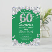 Invitation Surprise 60e anniversaire Diamant vert et argent (Debout devant)