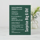 Invitation SURPRISE 60e anniversaire Forêt moderne Vert F002 (Debout devant)