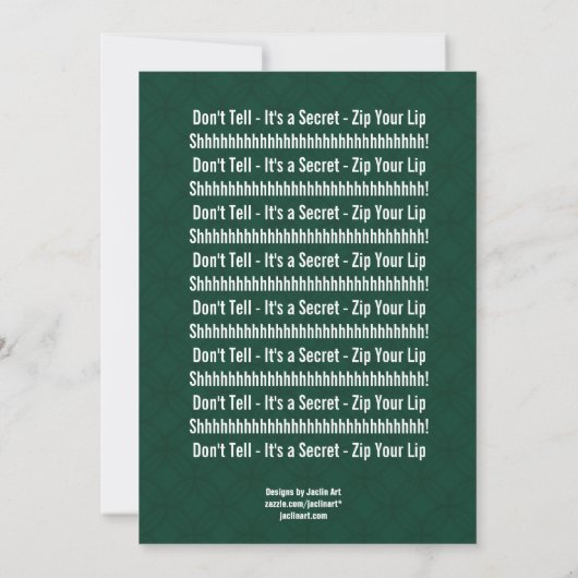 Invitation SURPRISE 60e anniversaire Forêt moderne Vert F002 (Dos)