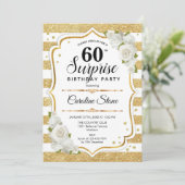 Invitation Surprise 60e anniversaire - Gold White (Debout devant)