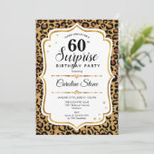 Invitation Surprise 60e anniversaire - Leopard Gold White (Debout devant)