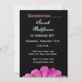 Invitation SURPRISE 60e anniversaire Modèle Rose Daisy (Dos)