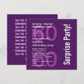 Invitation SURPRISE 60e anniversaire Motif moderne des étoile (Devant / Derrière)