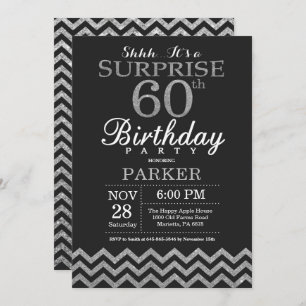 Invitation surprise 60e anniversaire Parties scint