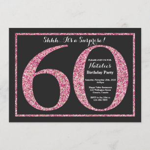 Invitation surprise 60e anniversaire Parties scint
