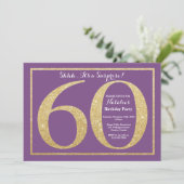 Invitation Surprise 60e anniversaire Parties scintillant viol (Debout devant)