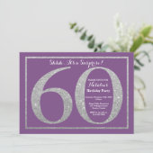 Invitation Surprise 60e anniversaire Parties scintillant viol (Debout devant)