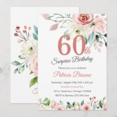 Invitation Surprise 60e anniversaire pour femmes (Devant / Derrière)