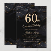 Invitation Surprise 60e anniversaire pour hommes (Devant / Derrière)