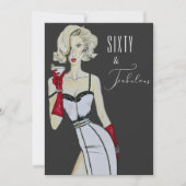 Invitation Surprise 60e anniversaire Soixante et fabuleux pin (Devant)