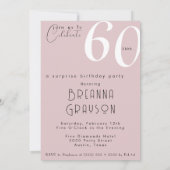 Invitation Surprise 60e anniversaire Soixante et fabuleux pin (Dos)
