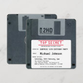 Invitation Surprise 60e anniversaire Top Secret 80s Disque (Devant / Derrière)