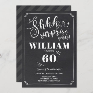 Invitation surprise 60e anniversaire Vintage surpr