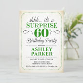 Invitation Surprise 60e fête d'anniversaire - White Green (Debout devant)
