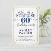 Invitation Surprise 60e fête d'anniversaire - White Navy (Debout devant)