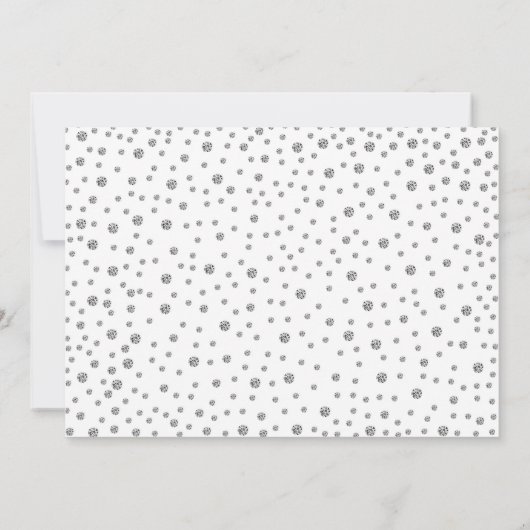 Invitation Surprise 65e anniversaire avec photo argent blanc (Dos)