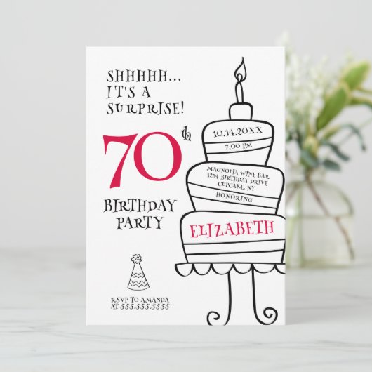 Invitation Surprise 70e anniversaire (Debout devant)
