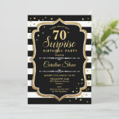 Invitation Surprise 70e anniversaire - Black White Gold (Debout devant)