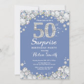 Invitation Surprise 70e anniversaire Blue Silver Diamond (Devant)