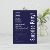 Invitation SURPRISE 70e anniversaire Budget de minuit blanc V (Debout devant)