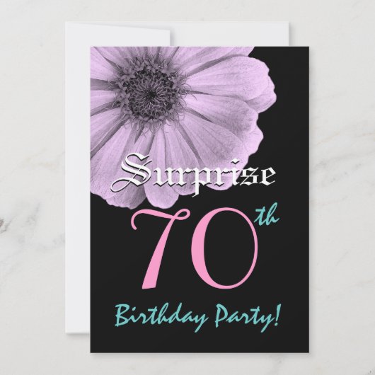 Invitation SURPRISE 70e anniversaire Daisy (Devant)