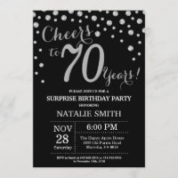 Surprise 70e anniversaire Diamant noir et argent
