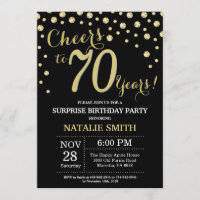 Surprise 70e anniversaire Diamant noir et or