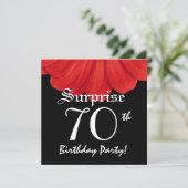 Invitation Surprise 70e anniversaire Elegant Daisy Flower (Debout devant)