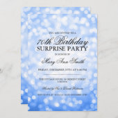 Invitation Surprise 70e anniversaire Fête lumière Parties sci (Devant / Derrière)