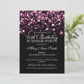 Invitation Surprise 70e anniversaire fête rose Midnight Glam (Debout devant)