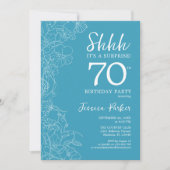 Invitation Surprise 70e anniversaire - Floral Light Blue (Devant)