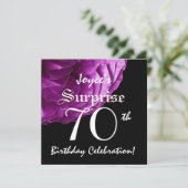 Invitation SURPRISE 70e anniversaire Rose violet W067 (Debout devant)