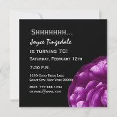 Invitation SURPRISE 70e anniversaire Rose violet W067 (Dos)