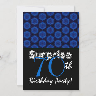 Invitation SURPRISE 70e anniversaire Royal Blue Stars W1448