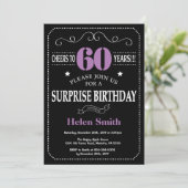 Invitation surprise 70e anniversaire violet et noi (Debout devant)