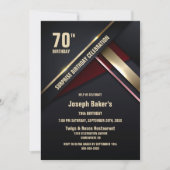 Invitation Surprise 70e Gold Type Anniversaire (Devant)