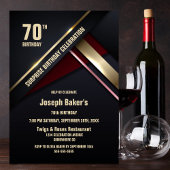Invitation Surprise 70e Gold Type Anniversaire