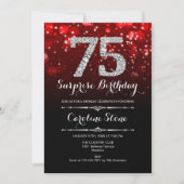 Invitation Surprise 75e anniversaire - Black Red Silver (Devant)