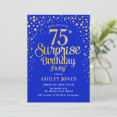 Invitation Surprise 75e fête d'anniversaire - Royal Blue & Go (Debout devant)