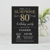 Invitation surprise 80e anniversaire Black and Gol (Debout devant)