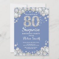 Surprise 80e anniversaire Blue Silver Diamond