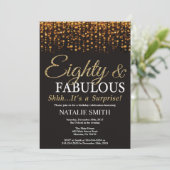 Invitation Surprise 80e anniversaire Eighty et Fabulous Gold (Debout devant)