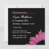 Invitation SURPRISE 80e anniversaire Fête de soleil rose (Dos)