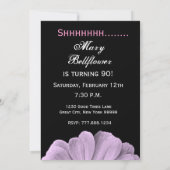 Invitation SURPRISE 80e anniversaire Modèle Purple Daisy (Dos)