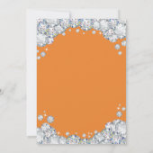 Invitation Surprise 80e anniversaire Orange et Silver Diamond (Dos)