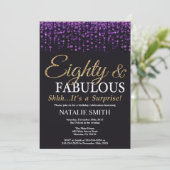 Invitation Surprise 80e anniversaire Parties scintillant viol (Debout devant)