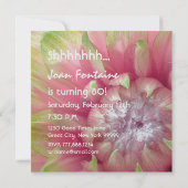 Invitation SURPRISE 80e anniversaire Pink Dahlia BY06 (Dos)