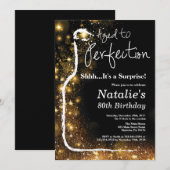 Invitation Surprise 80e anniversaire Vin vieilli à la perfect (Devant / Derrière)