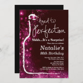 Invitation Surprise 80e anniversaire Vin vieilli à la perfect (Devant / Derrière)